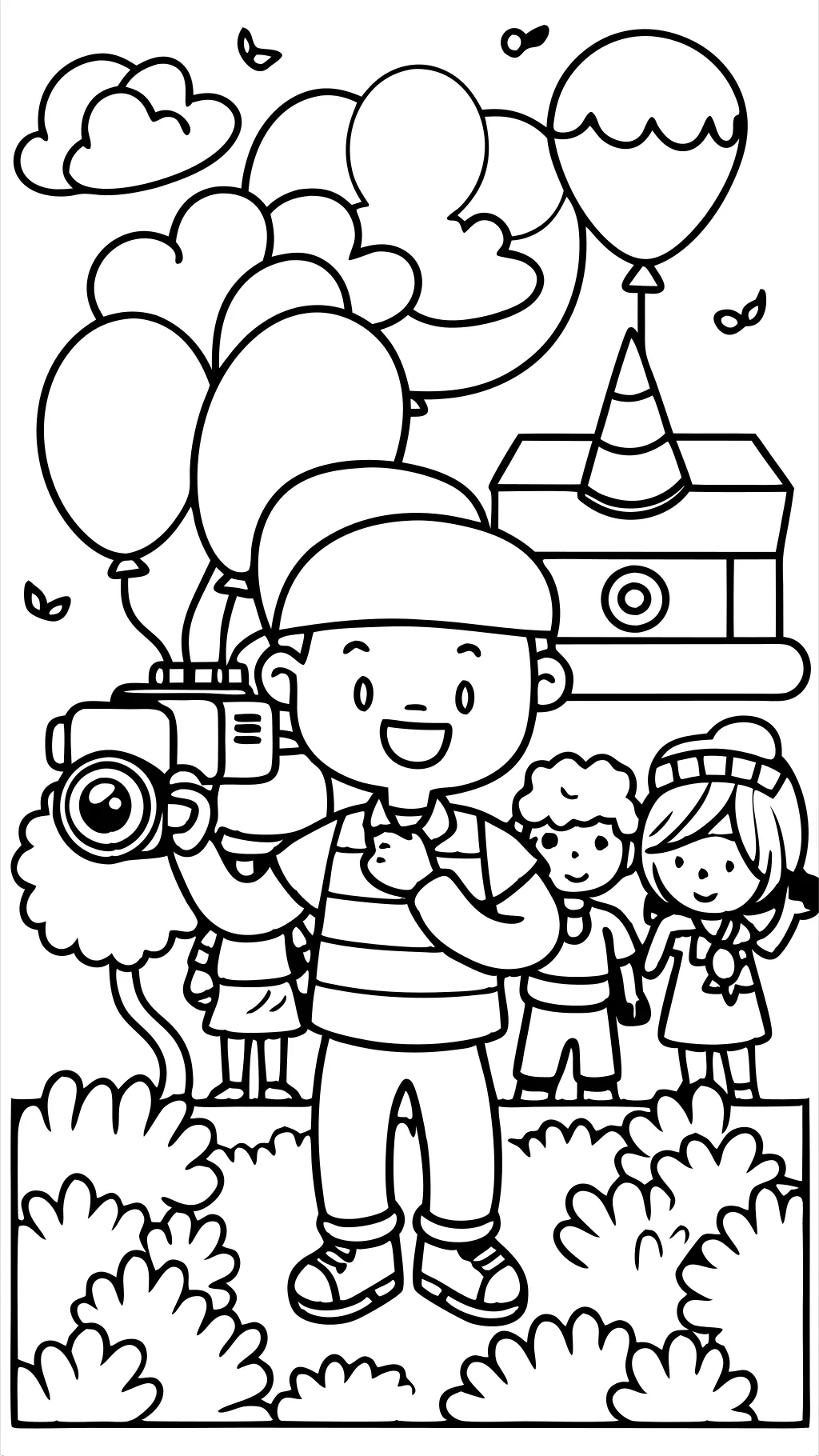 cameraman coloring page printable